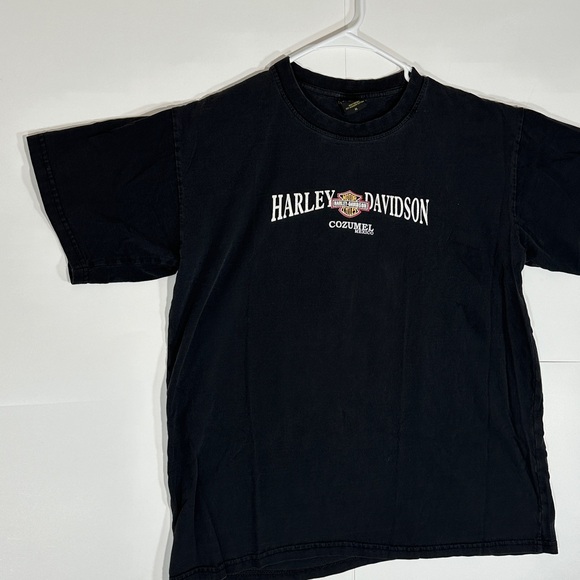 Vintage Harley Davidson Motorcycle Cozumel Mexico Biker T-Shirt Black Men’s XL - Picture 3 of 12